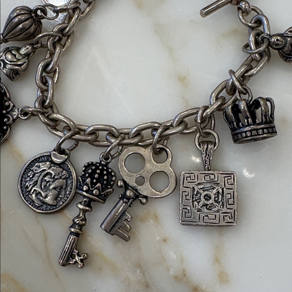 Sundance Catalog Chunky Sterling Silver Charm Bracelet—STUNNING!! 76 Grams—New! - Picture 5 of 11